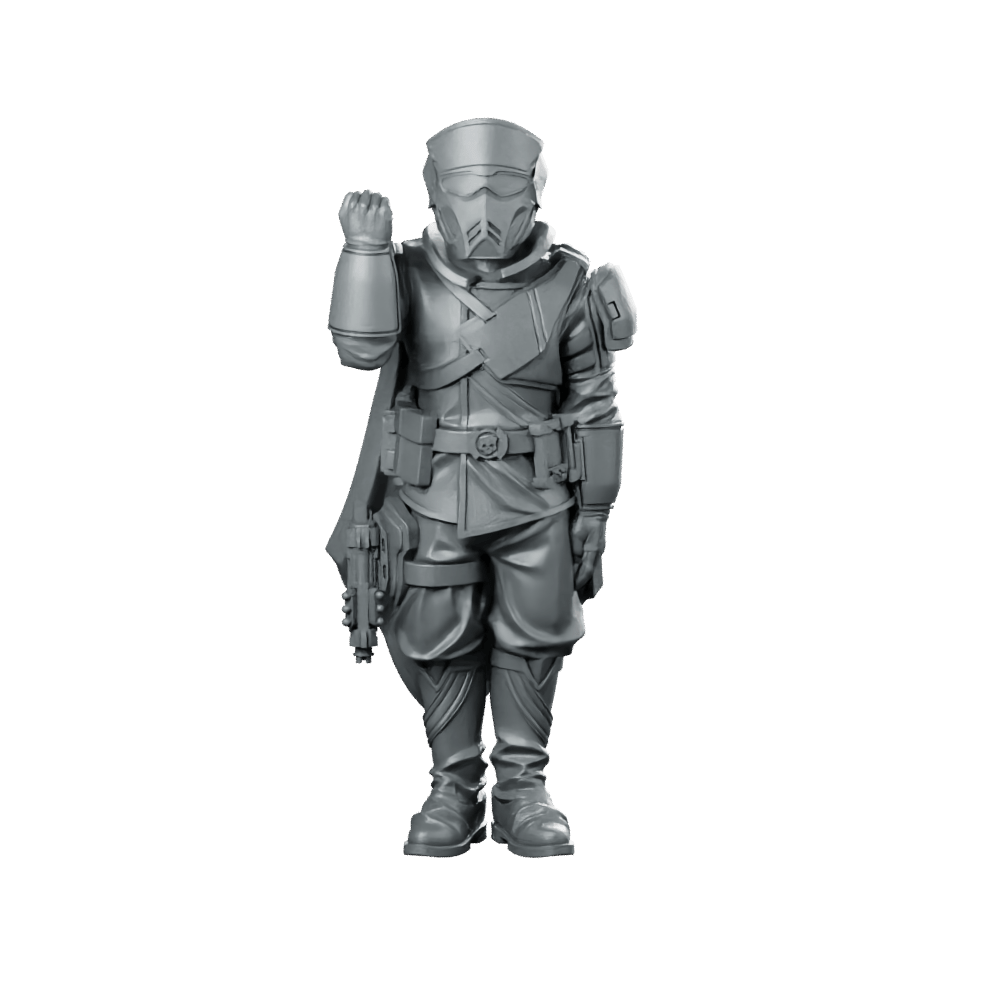 Democracy Troopers Hell Inspector 2 Miniature Sci - Fi Trooper - Papsikels Miniatures - We Print Miniatures