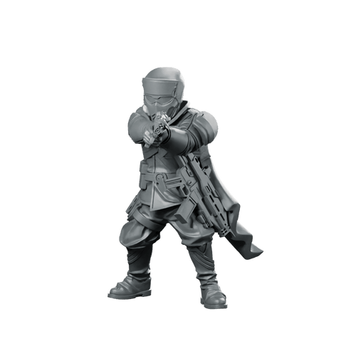 Democracy Troopers Hell Inspector 3 Miniature Armored Sci - Fi - Papsikels Miniatures - We Print Miniatures