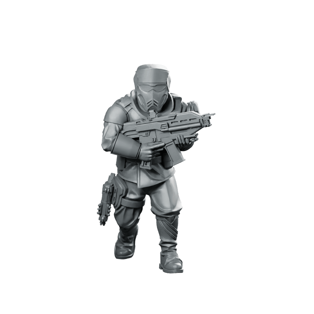 Democracy Troopers Hell Inspector 4 Miniature Sci - Fi Marksman - Papsikels Miniatures - We Print Miniatures