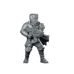 Democracy Troopers Hell Inspector 5 Miniature Armored Rifleman - Papsikels Miniatures - We Print Miniatures