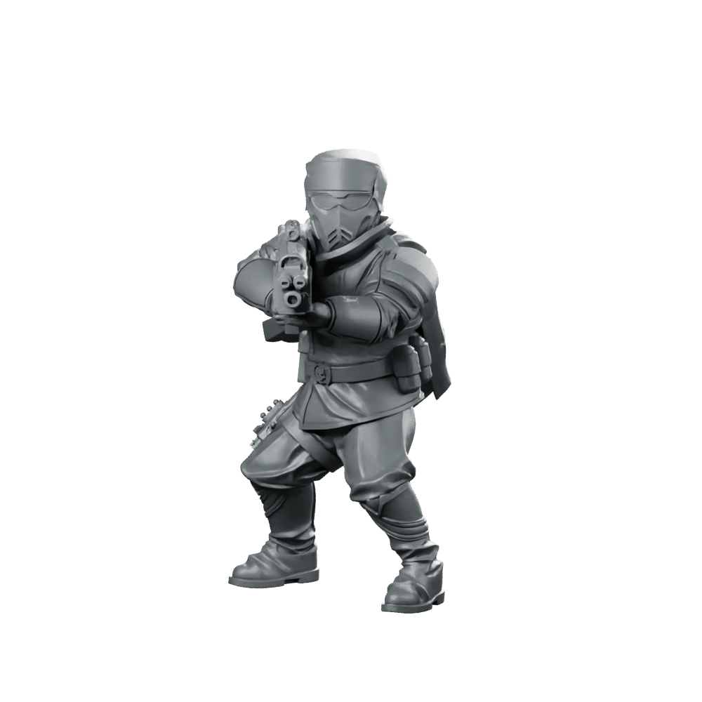 Democracy Troopers Hell Inspector 6 Miniature Machine Gunner - Papsikels Miniatures - We Print Miniatures