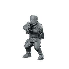 Democracy Troopers Hell Inspector 6 Miniature Machine Gunner - Papsikels Miniatures - We Print Miniatures