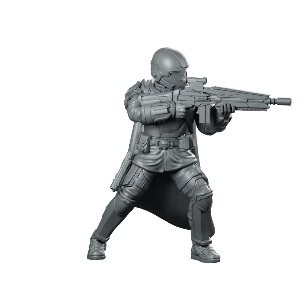 Democracy Troopers Helljumper A11 Miniature Sci-Fi Rifleman Miniature 360 Spin 01