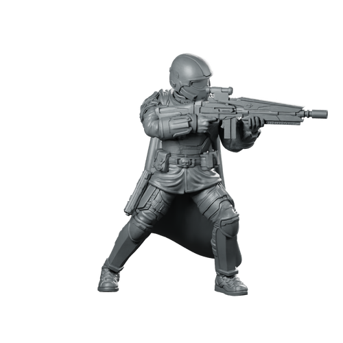 Democracy Troopers Helljumper A11 Miniature Sci-Fi Rifleman Miniature 360 Spin 01