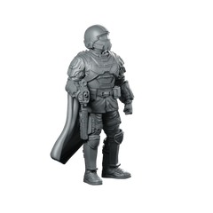 Democracy Troopers Helljumper A2 Miniature Armored Machinegunner Sci-Fi Miniature 360 Spin 02