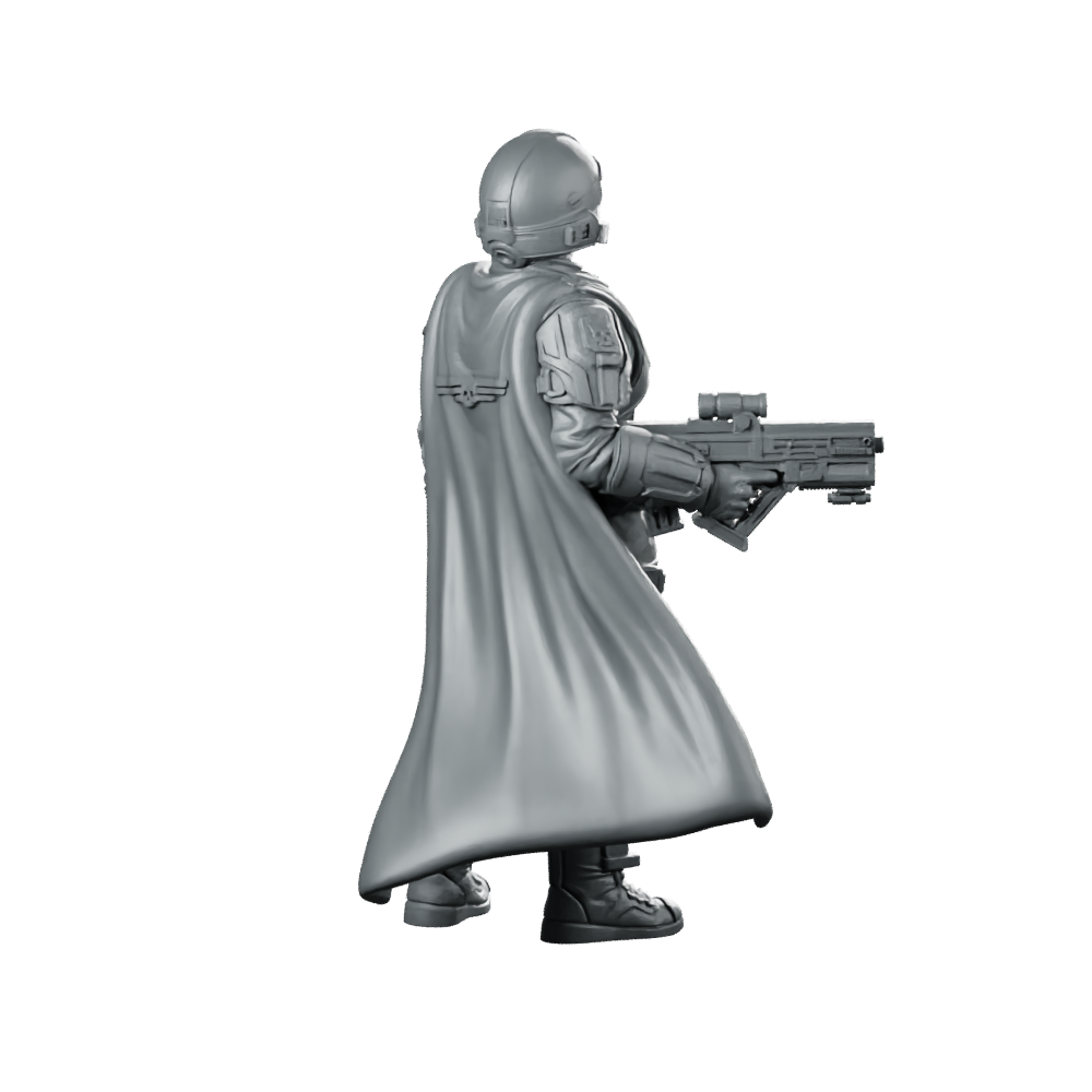 Democracy Troopers Helljumper A2 Miniature Armored Machinegunner Sci-Fi Miniature 360 Spin 04