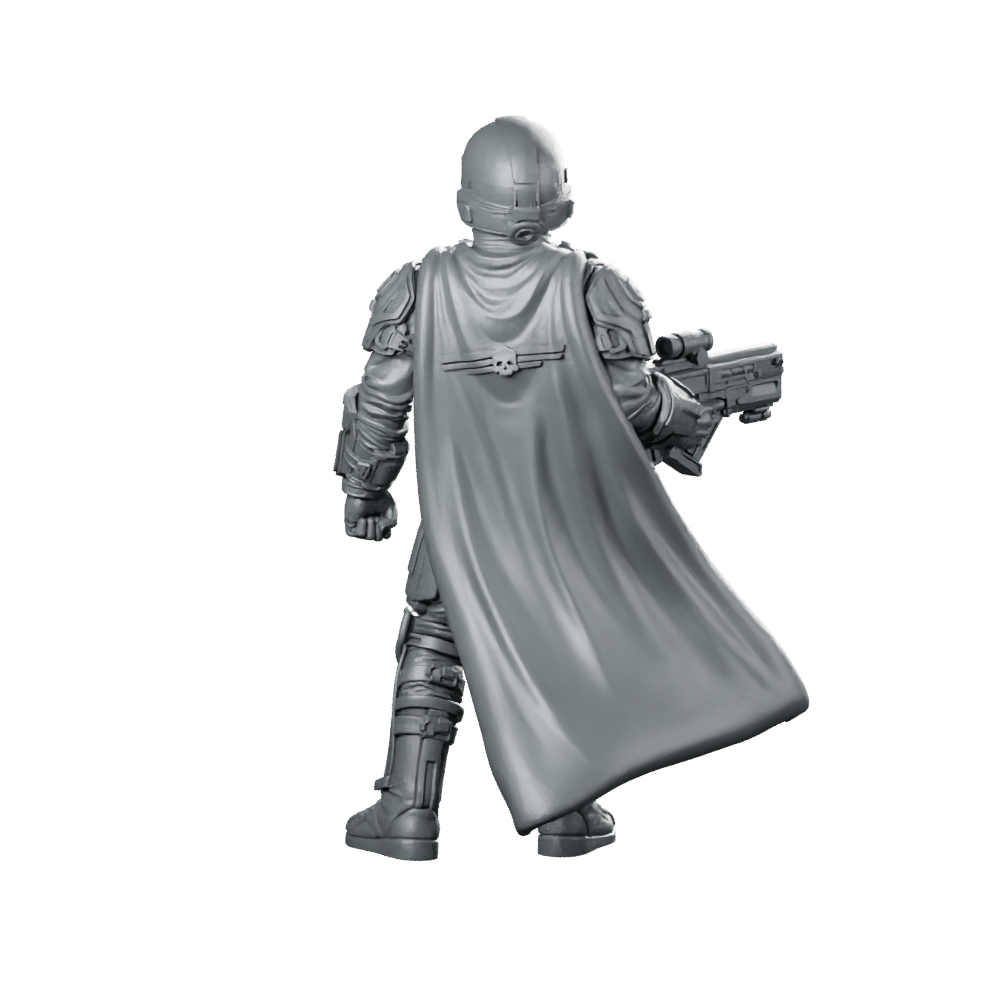 Democracy Troopers Helljumper A2 Miniature Armored Machinegunner Sci-Fi Miniature 360 Spin 05