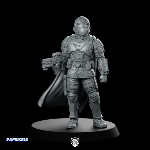 Democracy Troopers Helljumper A2 Miniature Armored Machinegunner Sci-Fi