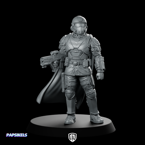 Democracy Troopers Helljumper A2 Miniature Armored Machinegunner Sci-Fi