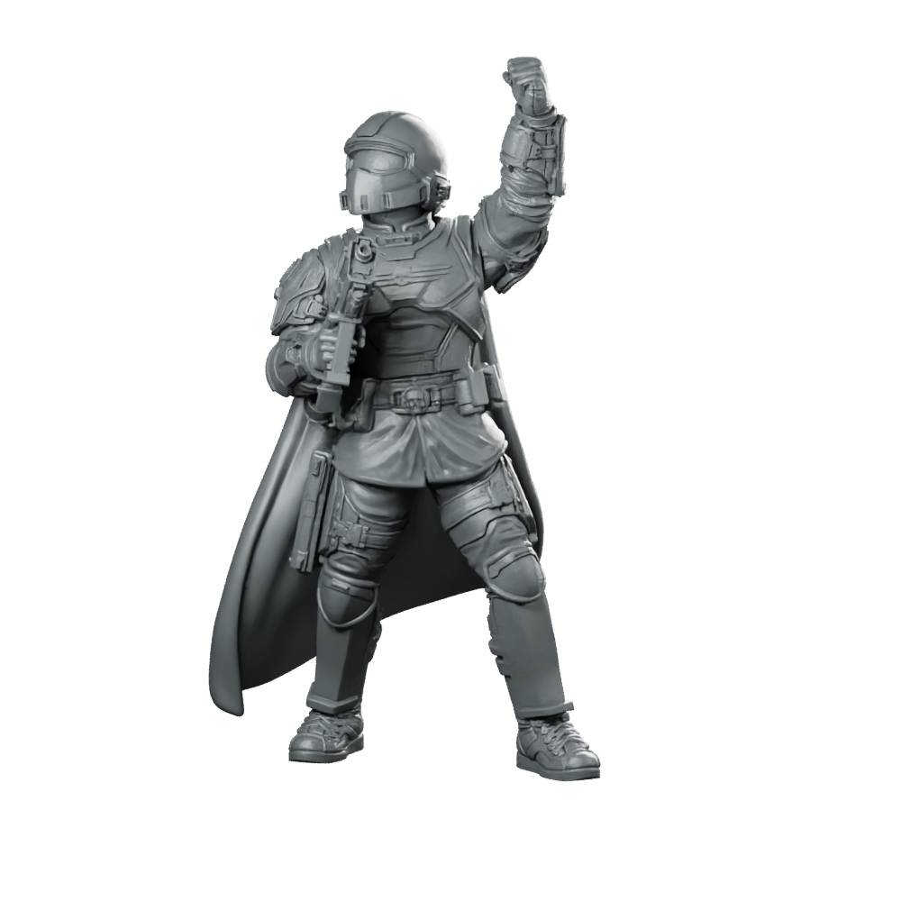 Democracy Troopers Helljumper A3 Miniature Armored Victory Salute Miniature 360 Spin 01