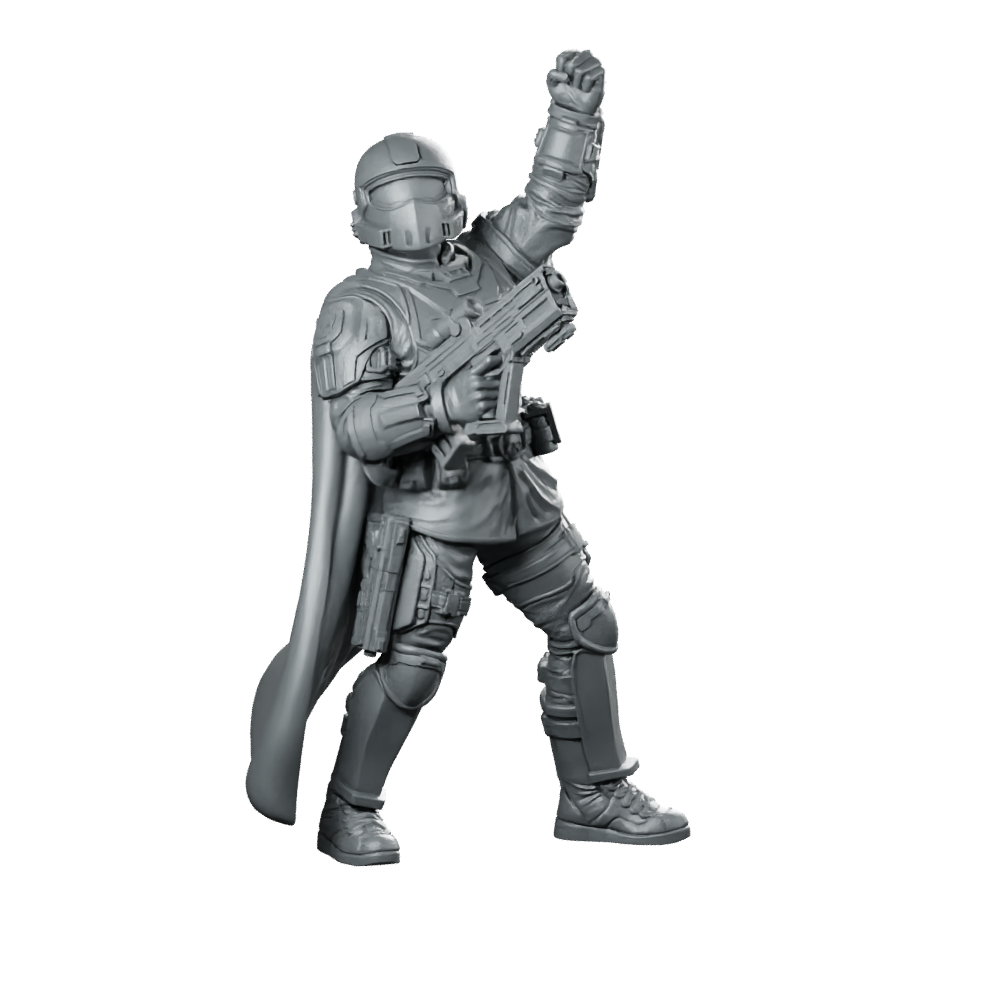 Democracy Troopers Helljumper A3 Miniature Armored Victory Salute Miniature 360 Spin 02