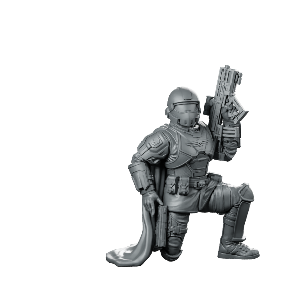 Democracy Troopers Helljumper A4 Miniature Armored Rifleman Miniature 360 Spin 02