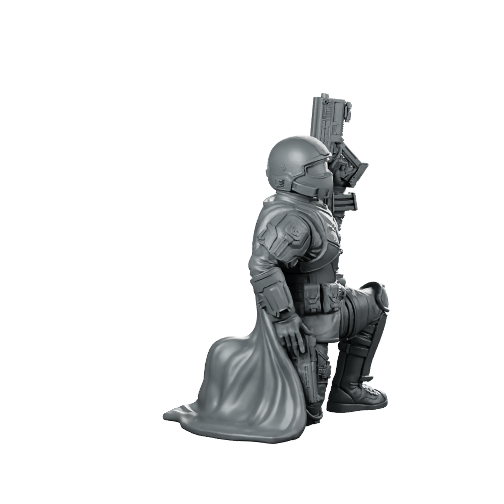 Democracy Troopers Helljumper A4 Miniature Armored Rifleman Miniature 360 Spin 03