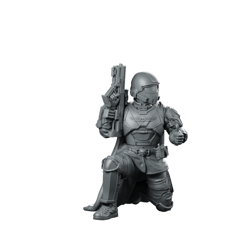 Democracy Troopers Helljumper A5 Miniature Stealth Paratrooper Operative Miniature 360 Spin 01