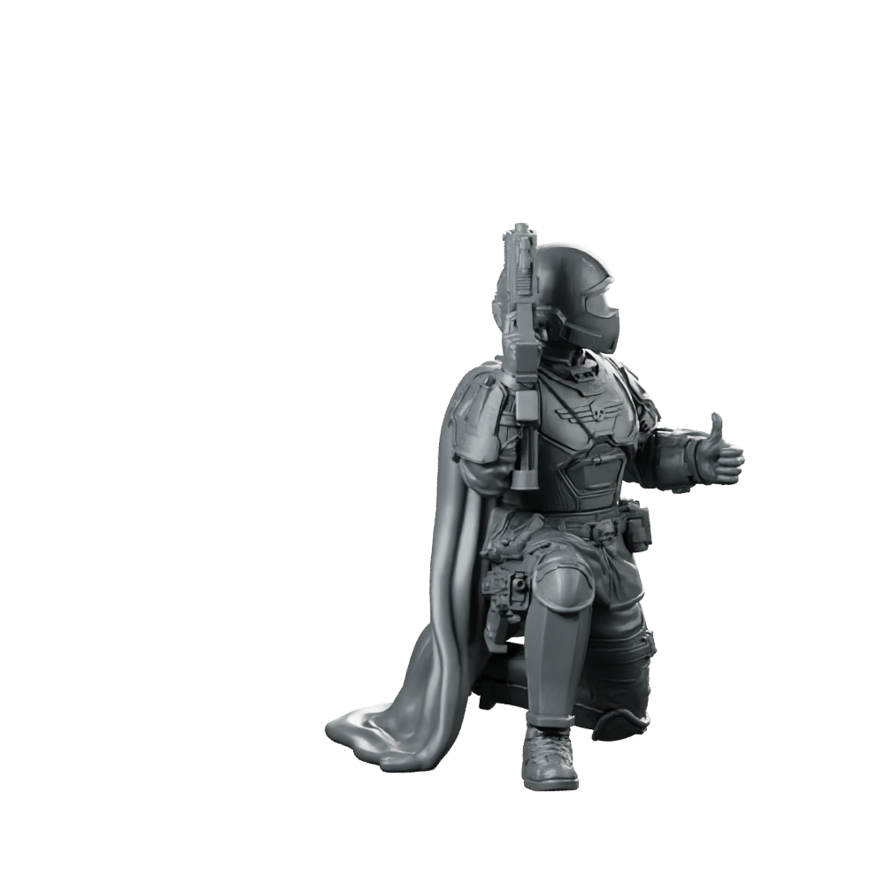 Democracy Troopers Helljumper A5 Miniature Stealth Paratrooper Operative Miniature 360 Spin 02