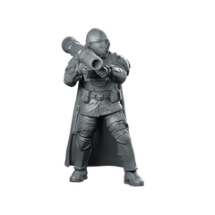 Democracy Helljumper A8 Missile Launcher Miniature Sci-Fi Soldier Miniature 360 Spin 01