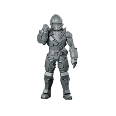 Democracy Troopers Hellraider A1 Trooper Salute Miniature 360 Spin 01