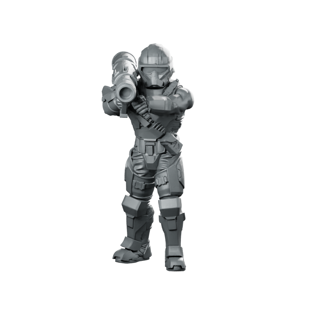 Democracy Troopers Hellraider A3 Shock Trooper Miniature 360 Spin 01