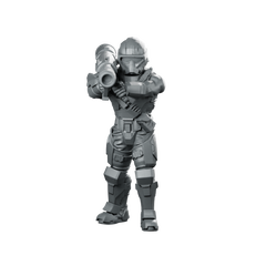 Democracy Troopers Hellraider A3 Shock Trooper Miniature 360 Spin 01