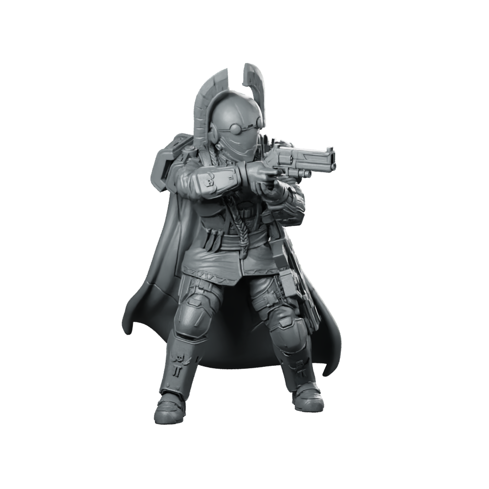 Democracy Troopers Hellstriker A1 Miniature Sci-Fi Marksman Sharpshooter Miniature 360 Spin 01