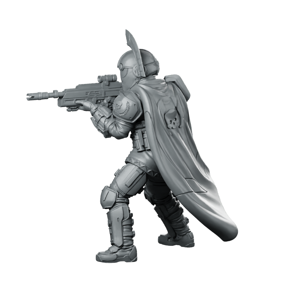 Democracy Troopers Hellstriker A3 Miniature Sci-Fi Soldier Miniature 360 Spin 06