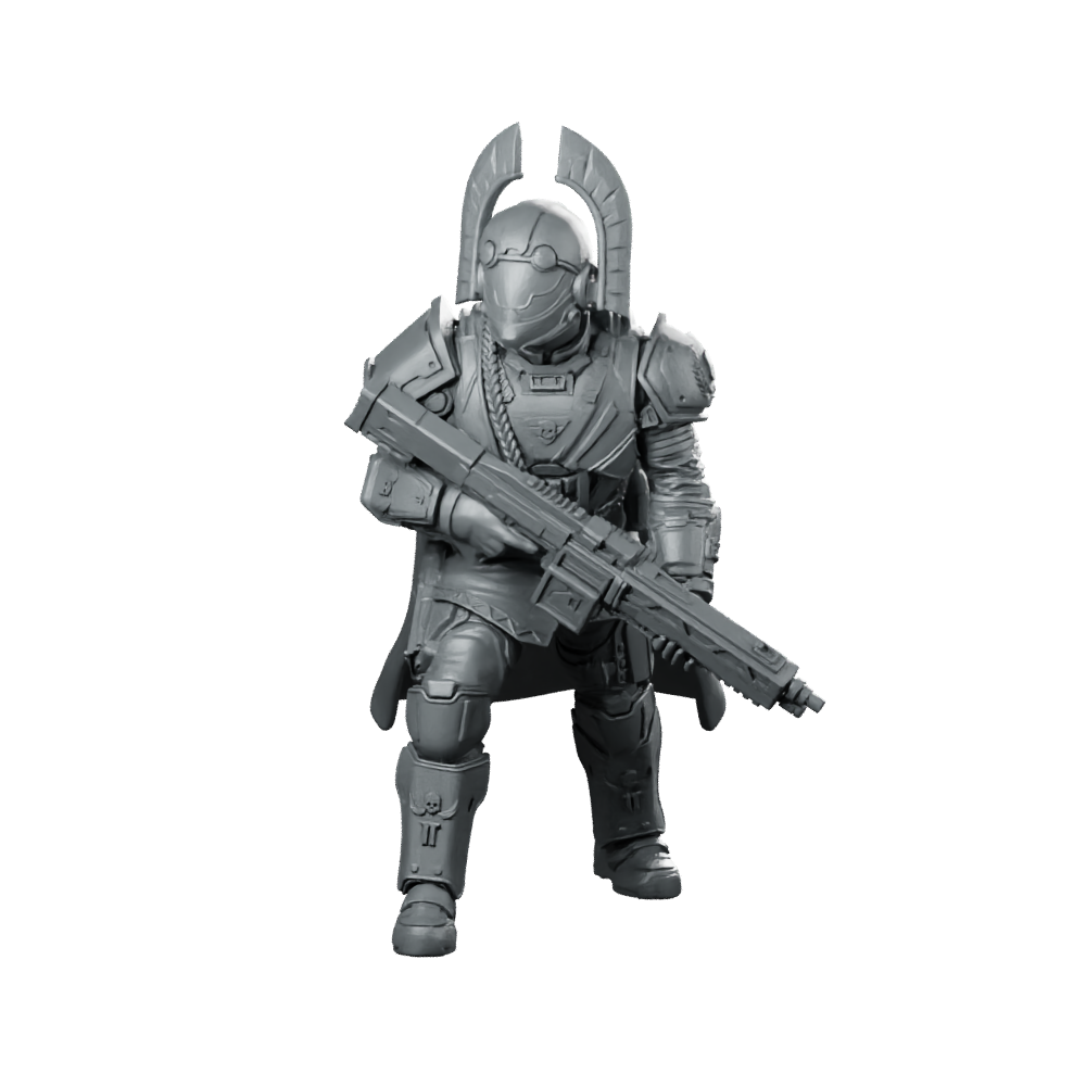 Democracy Troopers Hellstriker A4 Miniature Armored Rifleman Sci-Fi Miniature 360 Spin 01