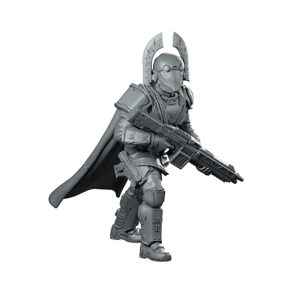 Democracy Troopers Hellstriker A4 Miniature Armored Rifleman Sci-Fi Miniature 360 Spin 02