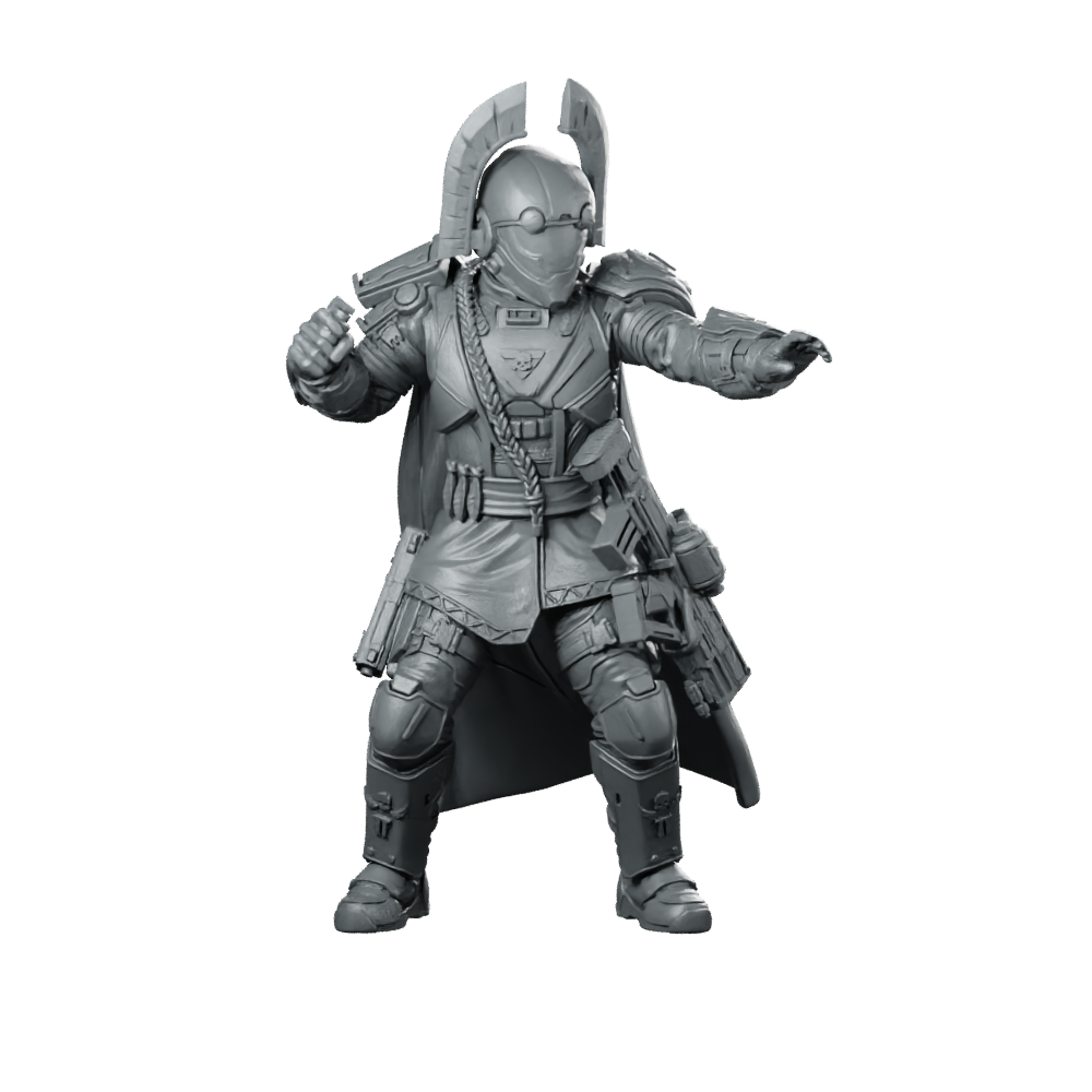Democracy Troopers Hellstriker A6 Miniature Armored Pointing Soldier Miniature 360 Spin 01