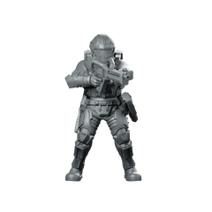 Democracy Troopers Recon Helljumper Arcthrower Trooper Gunner Miniature 360 Spin 01