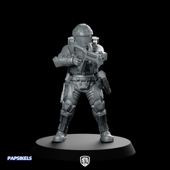 Democracy Troopers Recon Helljumper Arcthrower Trooper Gunner