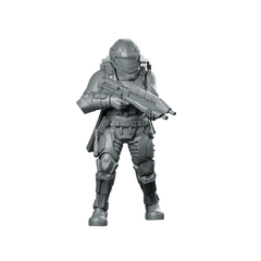 Democracy Troopers Recon Helljumper Captain Miniature Armored Leader - Papsikels Miniatures - We Print Miniatures
