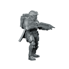 Democracy Troopers Recon Helljumper Captain Miniature Armored Leader - Papsikels Miniatures - We Print Miniatures