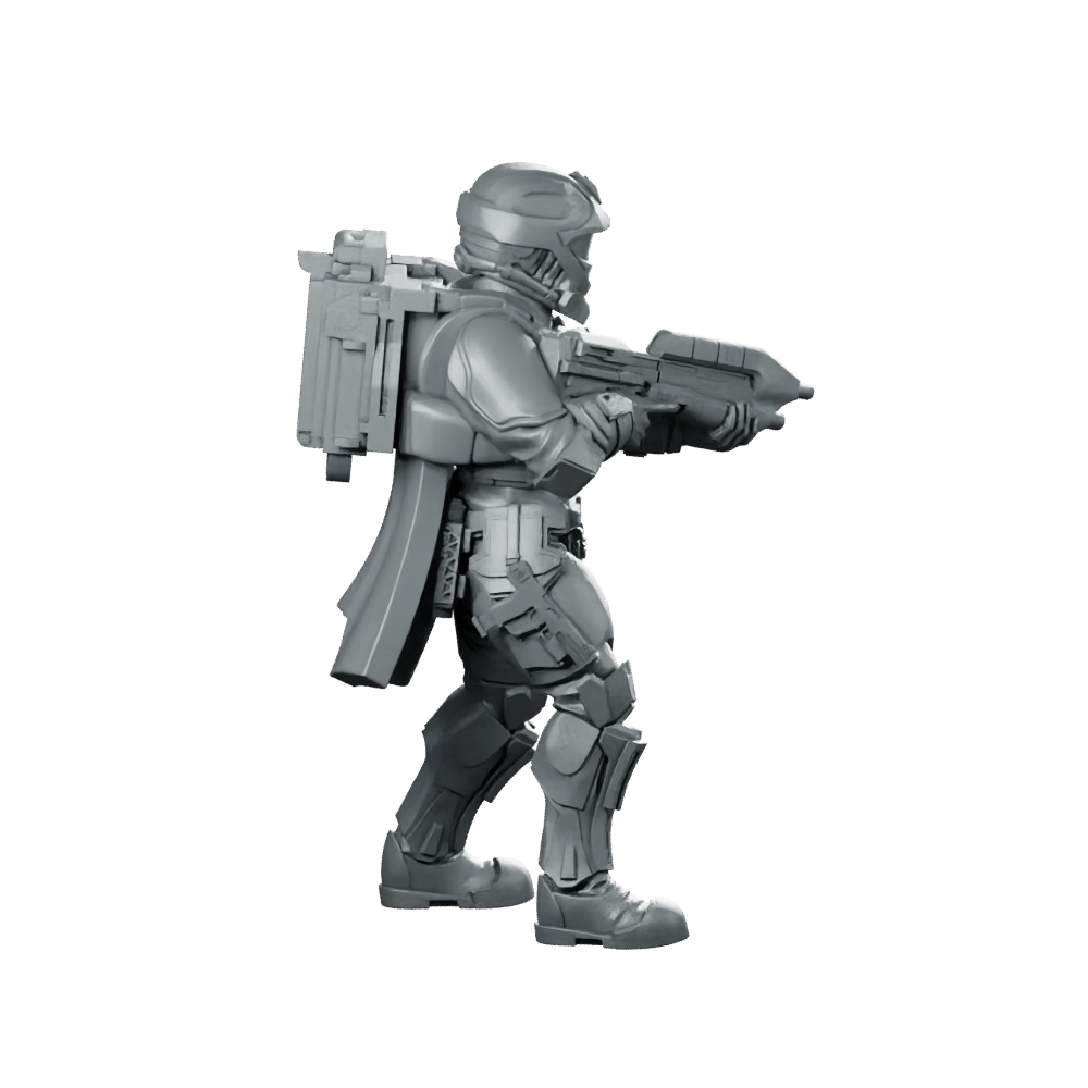 Democracy Troopers Recon Helljumper Captain Miniature Armored Leader - Papsikels Miniatures - We Print Miniatures