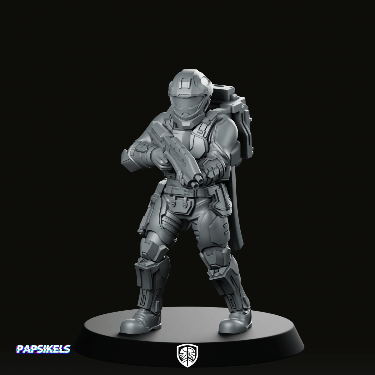 Democracy Troopers Recon Helljumper Captain Miniature Armored Leader - Papsikels Miniatures - We Print Miniatures