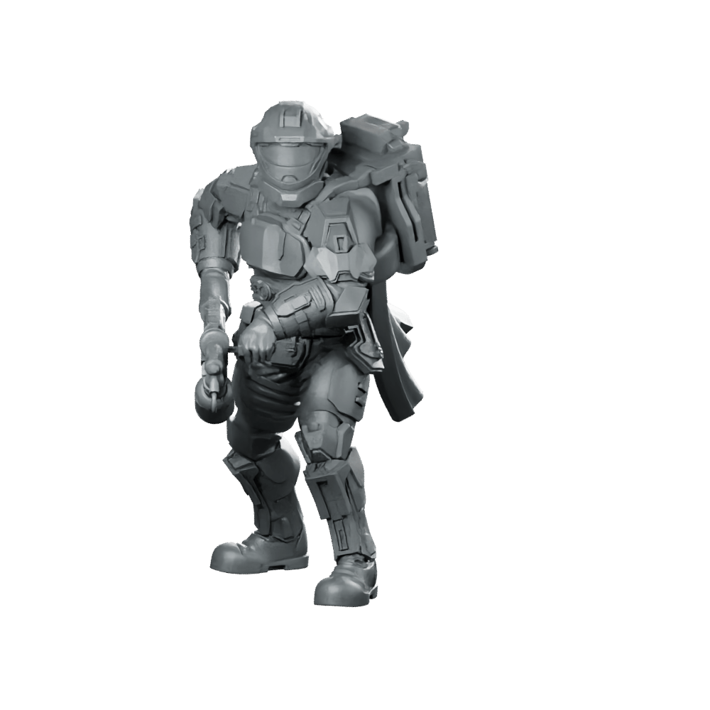 Democracy Troopers Recon Helljumper Flamethrower Miniature Sci - Fi Infantry - Papsikels Miniatures - We Print Miniatures