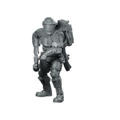 Democracy Troopers Recon Helljumper Flamethrower Miniature Sci - Fi Infantry - Papsikels Miniatures - We Print Miniatures