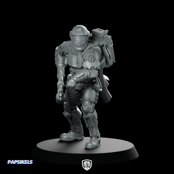Democracy Troopers Recon Helljumper Flamethrower Miniature Sci - Fi Infantry - Papsikels Miniatures - We Print Miniatures