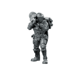 Democracy Troopers Recon Helljumper Recoiless Miniature Bazooka Soldier - Papsikels Miniatures - We Print Miniatures