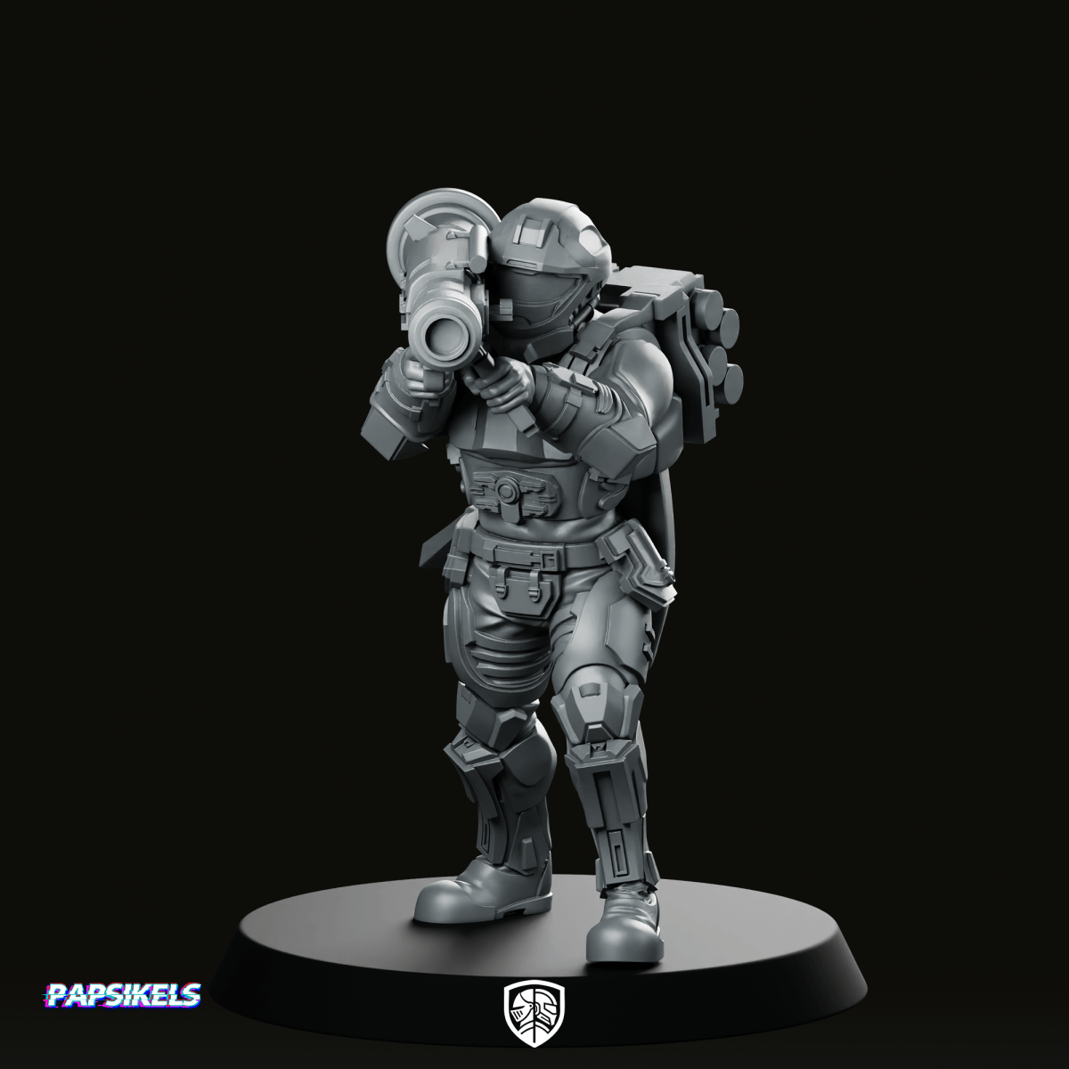 Democracy Troopers Recon Helljumper Recoiless Miniature Bazooka Soldier - Papsikels Miniatures - We Print Miniatures