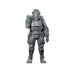 Democracy Troopers Recon Helljumper Salute Miniature Sci - Fi Soldier - Papsikels Miniatures - We Print Miniatures