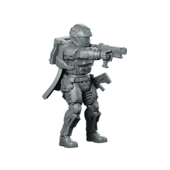 Democracy Troopers Recon Helljumper Sergeant Miniature Pistol Leader - Papsikels Miniatures - We Print Miniatures