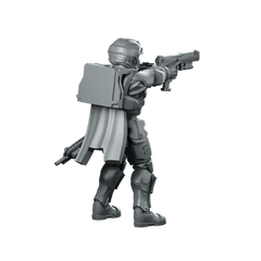 Democracy Troopers Recon Helljumper Sergeant Miniature Pistol Leader - Papsikels Miniatures - We Print Miniatures