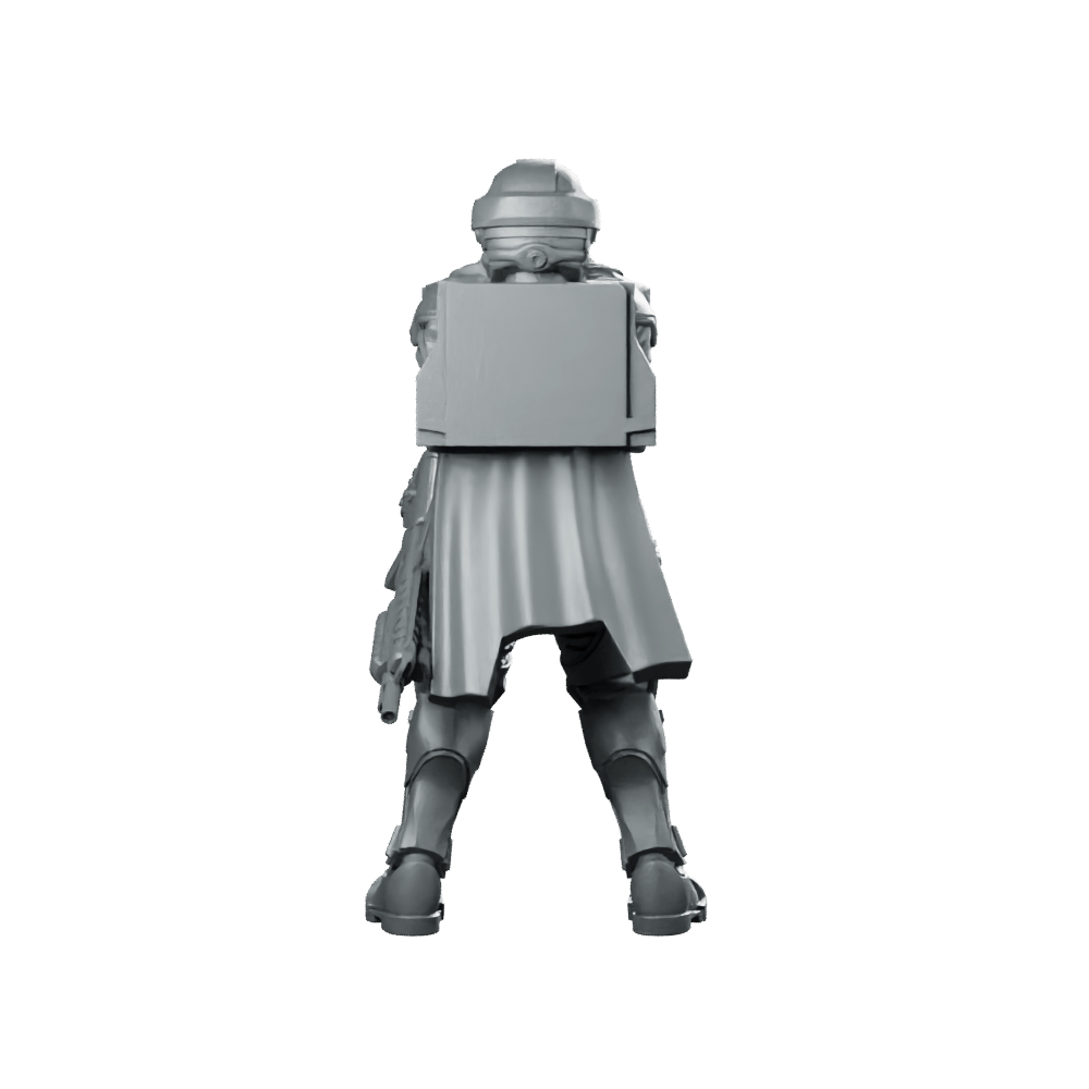 Democracy Troopers Recon Helljumper Sergeant Miniature Pistol Leader - Papsikels Miniatures - We Print Miniatures