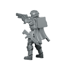 Democracy Troopers Recon Helljumper Sergeant Miniature Pistol Leader - Papsikels Miniatures - We Print Miniatures