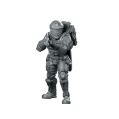 Democracy Troopers Recon Helljumper Shotgunner Miniature Armoured Shotgun - Papsikels Miniatures - We Print Miniatures