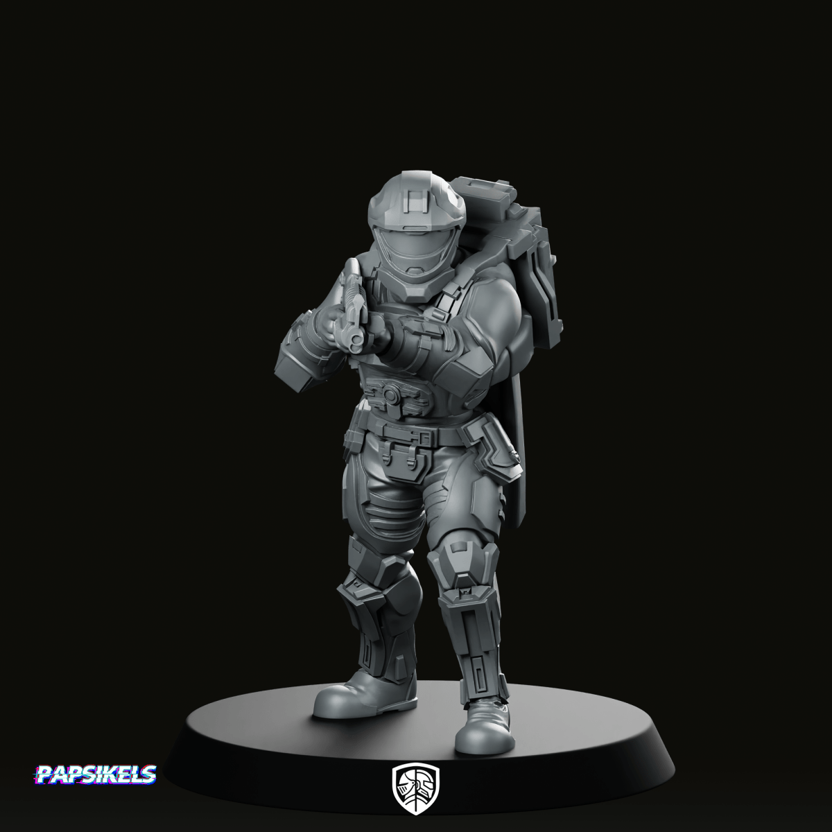 Democracy Troopers Recon Helljumper Shotgunner Miniature Armoured Shotgun - Papsikels Miniatures - We Print Miniatures