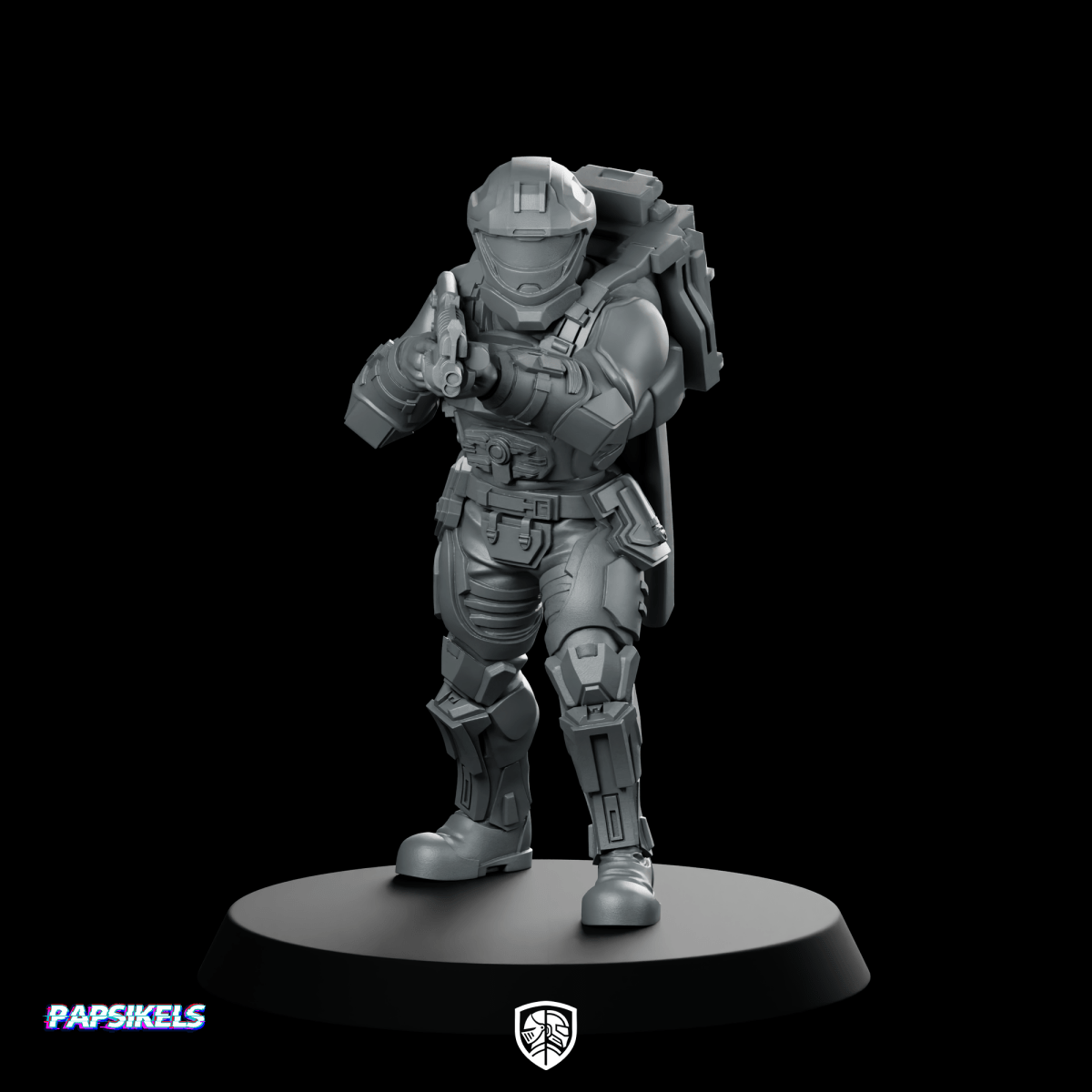 Democracy Troopers Recon Helljumper Shotgunner Miniature Armoured Shotgun - Papsikels Miniatures - We Print Miniatures