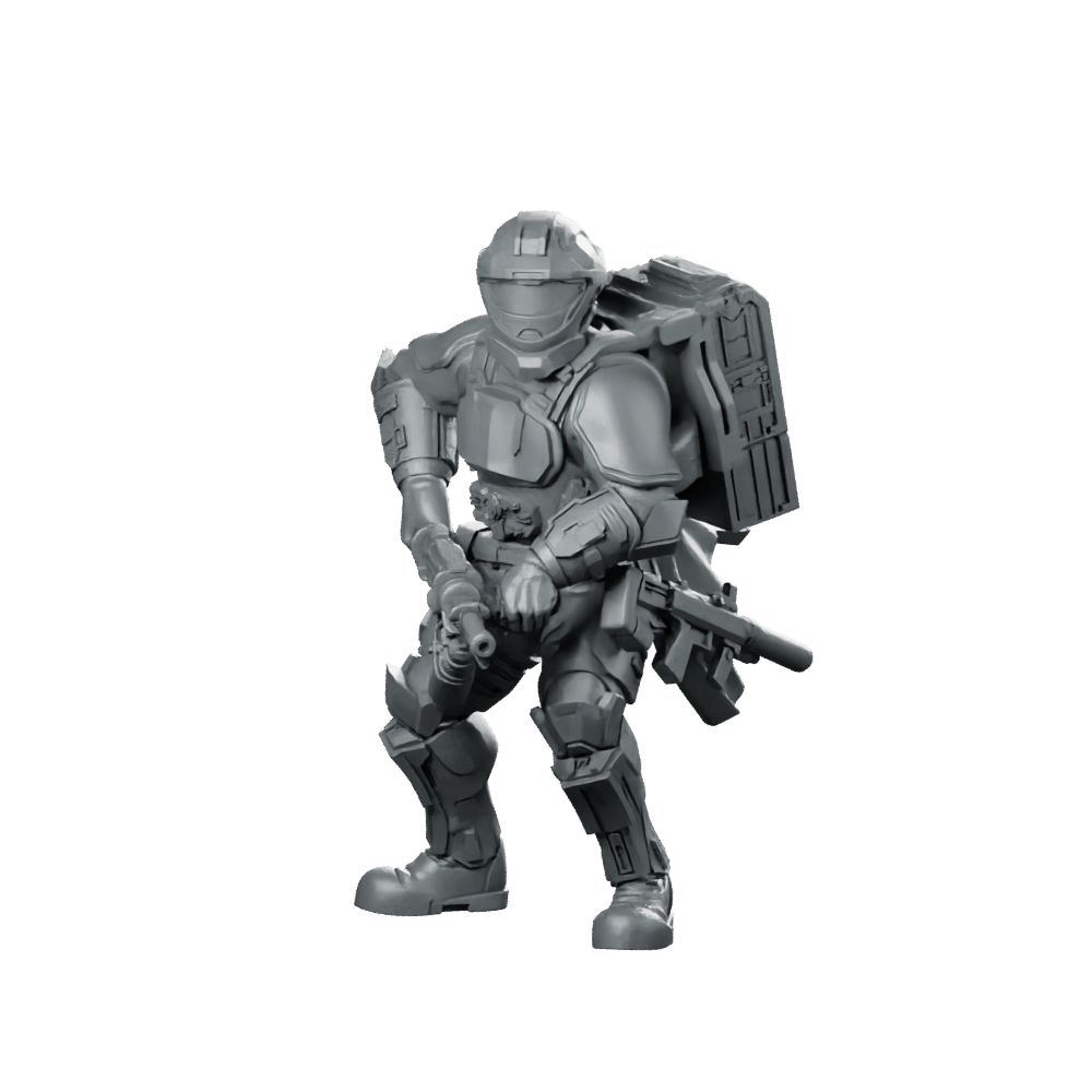 Democracy Troopers Recon Helljumper Sterilizer Miniature Sci - Fi Soldier - Papsikels Miniatures - We Print Miniatures