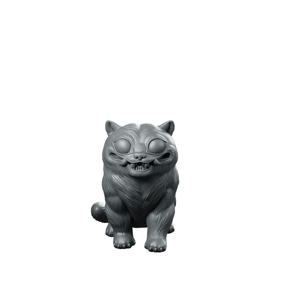 Derpy Miniature Sci - Fi Cat Mascot Companion - Papsikels Miniatures - We Print Miniatures