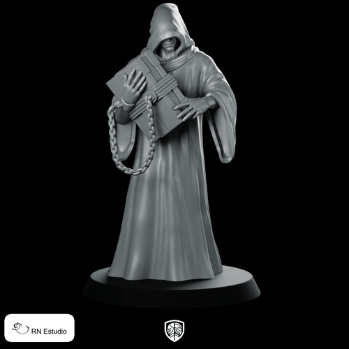 Destiny Miniature Hooded Scholar Tome - RN Estudio - We Print Miniatures